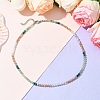 4mm Faceted Round Natural Mixed Gemstone Beaded Necklaces for Women NJEW-JN04987-2