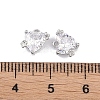 Brass Micro Pave Clear Cubic Zirconia Pendants KK-K351-45B-P-3