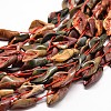 Natural Polychrome Jasper/Picasso Stone/Picasso Jasper Bead Strands G-E254-13-28x15mm-1