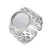 304 Stainless Steel Cuff Ring Components SA-CBA37BC-14C-P-1
