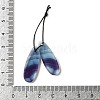 2Pcs Natural Fluorite Pendants G-Z064-01A-3