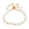 Alloy Imitation Pearl Bracelet for Women BJEW-M018-02B-1