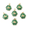 Rack Plating Brass Enamel Pendants X-KK-H431-10G-5