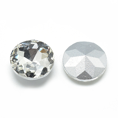 Pointed Back Glass Rhinestone Cabochons RGLA-T029-16mm-01-1