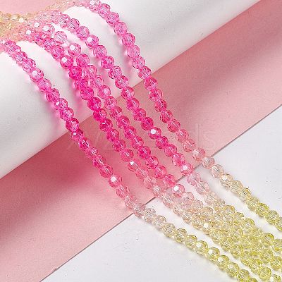 Transparent Glass Beads Strands GLAA-E036-07G-1