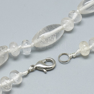 Natural Quartz Crystal Beaded Necklaces NJEW-S388-08-1
