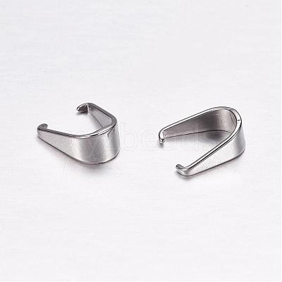 Tarnish Resistant 201 Stainless Steel Snap on Bails STAS-F117-16P-4x9-1