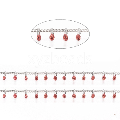 Brass Handmade Beaded Chain CHC-G011-07P-10-1