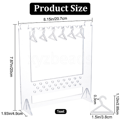 Acrylic Earring Display Stands EDIS-WH0029-86-1
