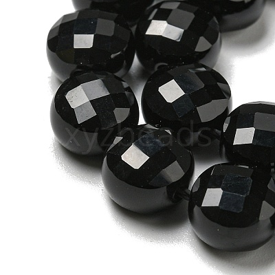 Natural Black Onyx(Dyed & Heated) Beads Strands G-K351-A02-01-1