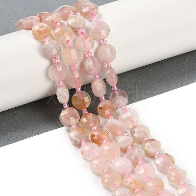 Natural Cherry Blossom Agate Beads Strands G-B094-A02-01-1
