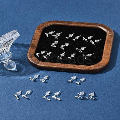 2 Pairs Alloy Stud Earrings for Women EJEW-FS0001-27L-1