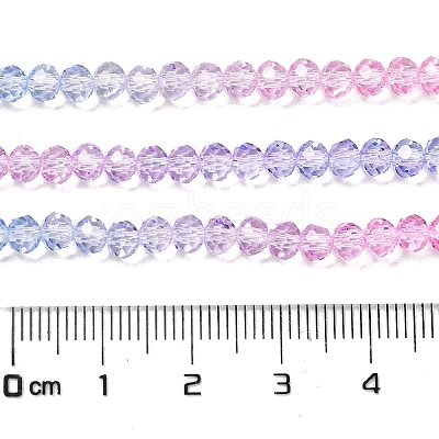 Transparent Painted Glass Beads Strands X1-DGLA-A034-T4mm-A08-1