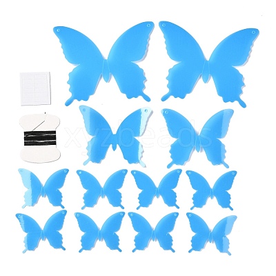 3D Plastic Luminous Wall Stickers DIY-F077-05B-1