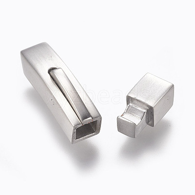 304 Stainless Steel Bayonet Clasps STAS-O114-046MP-B-1