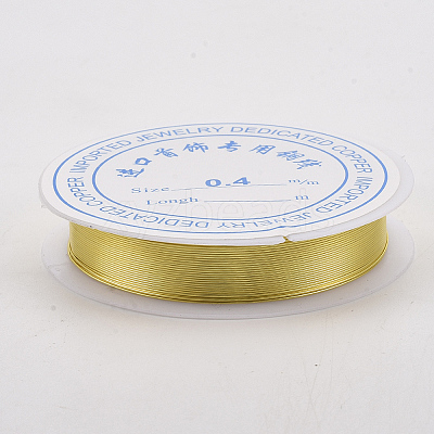 Round Copper Jewelry Wire X-CWIR-Q006-0.5mm-G-1