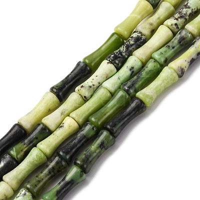 Natural Serpentine Beads Strands G-L624-G13-12x5mm-1