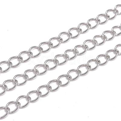 Tarnish Resistant 3.28 Feet 304 Stainless Steel Twisted Chains X-CHS-A003K-0.6mm-1