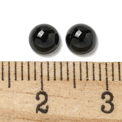 Natural Black Stone Cabochons G-Q173-01B-17-1
