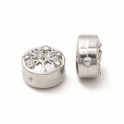 316 Surgical Stainless Steel with Crystal Rhinestone Beads STAS-G305-03P-1