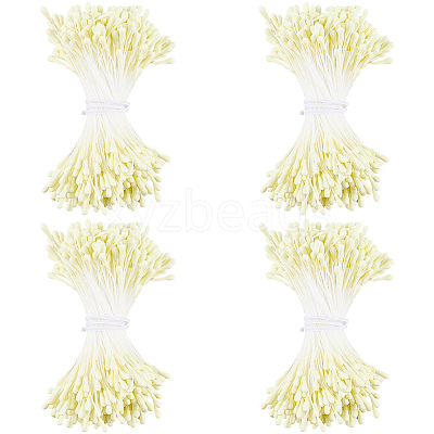 Gypsum with Cotton Cord Artificial Flower Core DIY-WH20007-36A-02-1