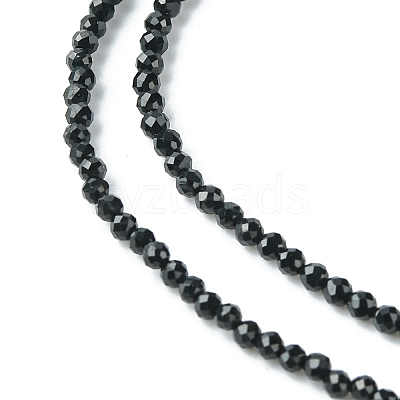 Natural Black Tourmaline Beads Strands X-G-F748-Y01-01-1