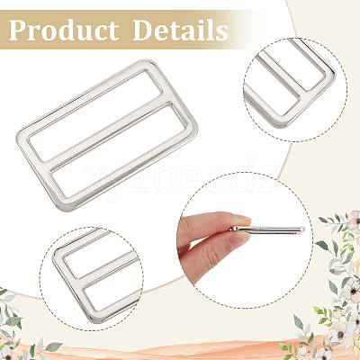 8Pcs 4 Styles Alloy Slider Buckles FIND-GF0007-01P-1