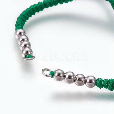 Nylon Cord Braided Bead Bracelets Making BJEW-F360-FP13-1