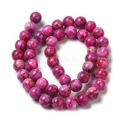 Natural Dyed White Jade Beads Strands G-M402-C03-01-1