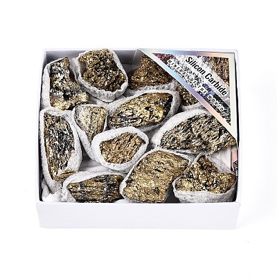 8~12Pcs Electroplated Natural Coal Quartz Geode Cornucopia Mineral Specimen G-N360-03C-1