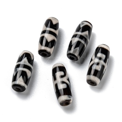 Tibetan Style dZi Beads TDZI-D009-01D-06-1