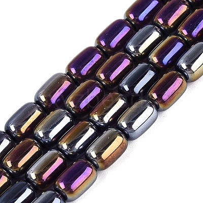Electroplate Transparent Glass Beads Strands EGLA-Q132-03B-A01-1