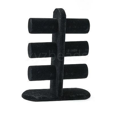 Wooden Velours T-Bar Bracelet/Bangle Display Stands BDIS-N018-01-1