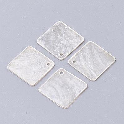 Capiz Shell Pendants SSHEL-Q303-005B-1