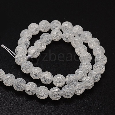 Crackle Glass Round Beads Strands X-CCG-E001-4mm-04-1