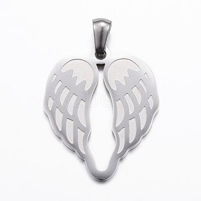 Tarnish Resistant 304 Stainless Steel Pendants STAS-E135-03P-1