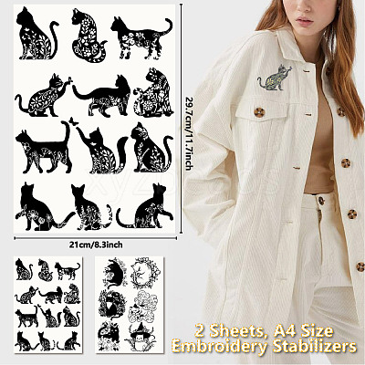 PVA Water-soluble Embroidery Aid Drawing Sketch DIY-WH0514-009-1