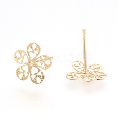 Brass Ear Studs LS-X-KK-S345-272G-1