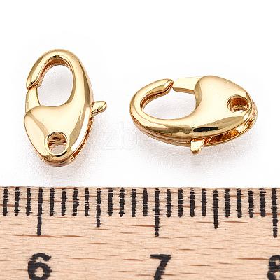 Brass Lobster Claw Clasps X-KK-N254-07G-1