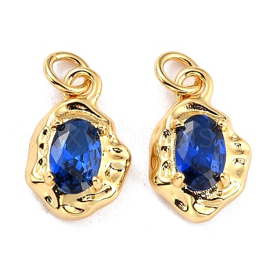 Brass Micro Pave Cubic Zirconia Pendant ZIRC-P089-19-1