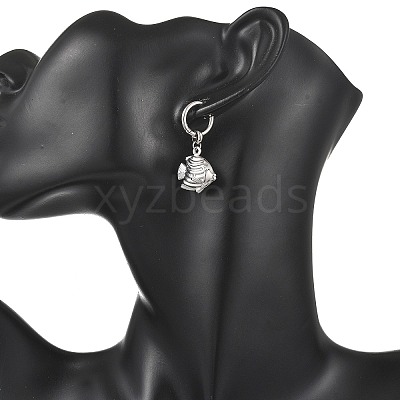 Ocean 304 Stainless Steel Hoop Dangle Earrings for Women EJEW-JE07267-02-1