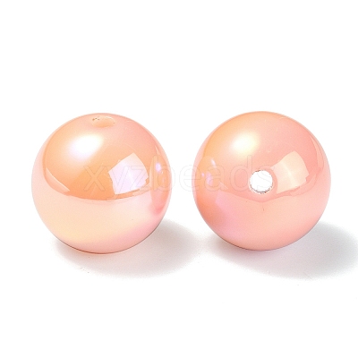 UV Plating Rainbow Iridescent Acrylic Beads PACR-E001-04C-1