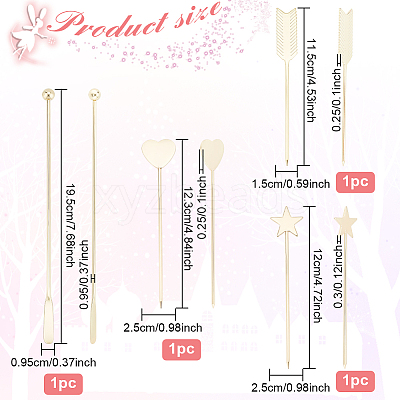 4Pcs 4 Style Nail Art Stirring Rod Tool MRMJ-BC0003-34-1
