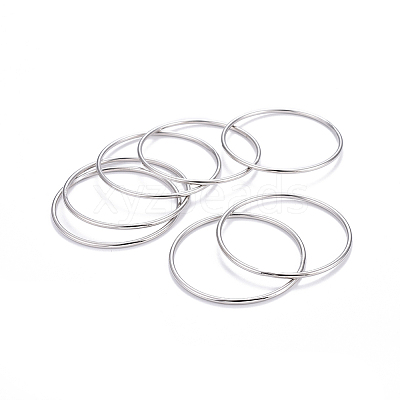 7Pcs 201 Stainless Steel Plain Bangle Sets for Women BJEW-L664-022B-P02-1