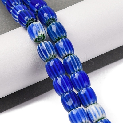 Handmade Lampwork Chevron Beads Strands LAMP-K041-01B-08-1