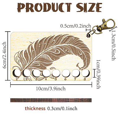  8-Position Wood Embroidery Thread Storage Trays TOOL-WH0056-023-1