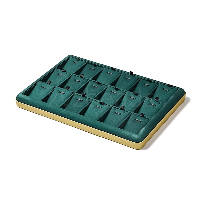 18-Slot PU Leather Pendant Necklace Display Tray Stands VBOX-C003-05A-1