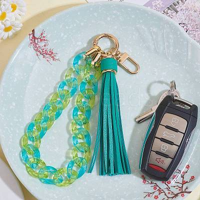 Chain Link Wristlet Keychain HJEW-SW00014-01-1