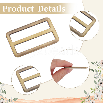 8Pcs 4 Styles Alloy Slider Buckles FIND-GF0007-01AB-1