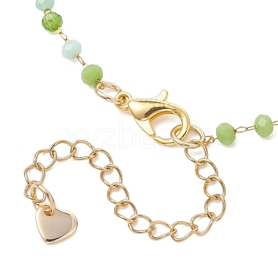 Round Handmade Glass Beaded Link Chain Bracelets for Women BJEW-JB13394-1